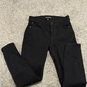 Lucky Brand Black Denim Mid Rise Skinny Jeans Size 6 /28R